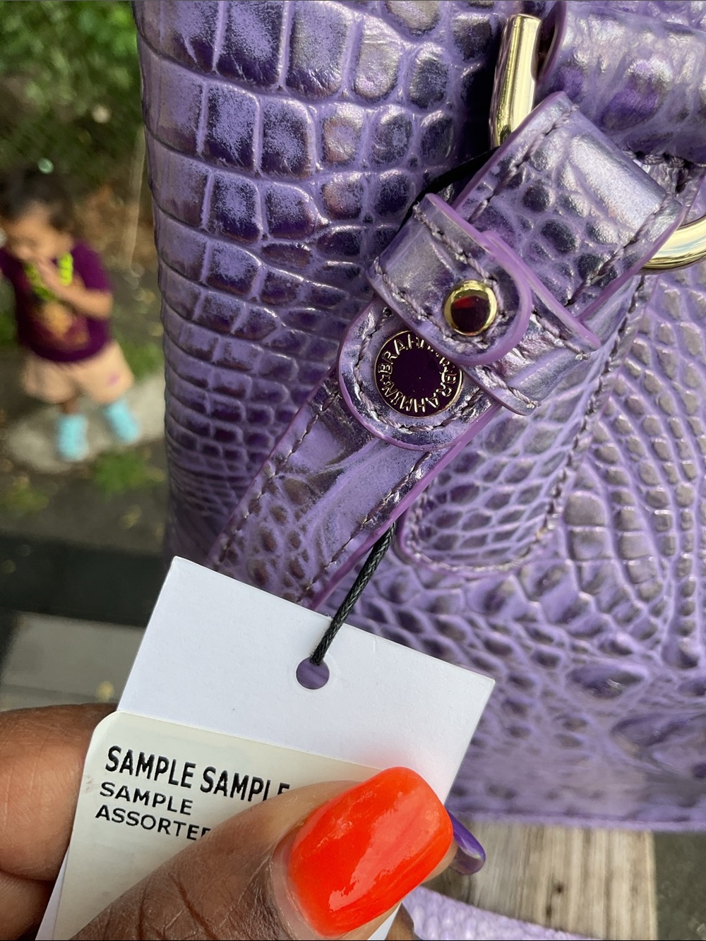 Brahmin Fiora SAMPLE Sheer Lavender Genuine Leather Shoulder Bag NWT - Picture 14 of 17
